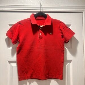 Burberry Red Polo Vibrant Short-Sleeve Top